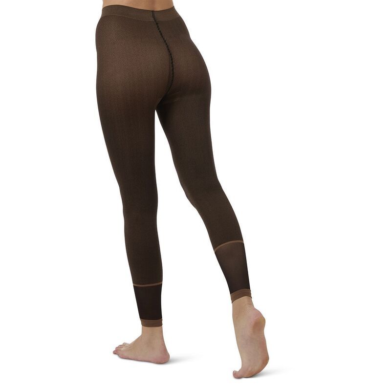 メモイ レディース アンダーウェア 靴下 MeMoi Womenspunky Herringbone Fashion Footless Tights Black ブラック
