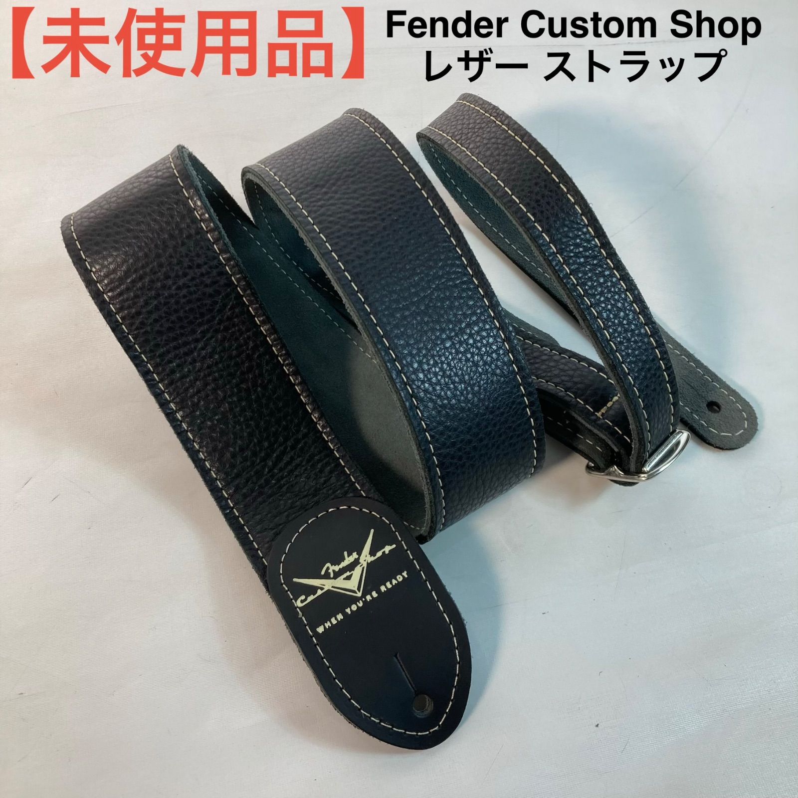 未使用品】Fender Custom Shop レザー ストラップ - メルカリ