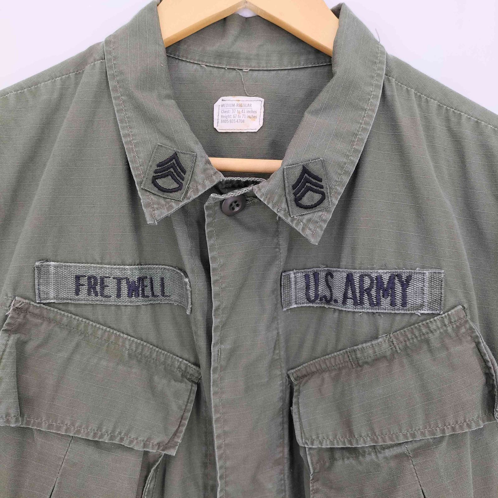 60sジャングルファティーグジャケット６９年会計 ユーエスアーミー U.S. ARMY 60s 69年会計 5th jungle fatigue jacket