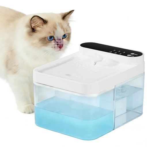 猫給水機みずのみ器自動充電式コードレス汚水分離設計フィルター不要ワイヤレス猫給水器静音浄水タンク2.6L大容量4000mAhバッテリー自動給水器犬水飲み器ペット給水器スマートペット用…