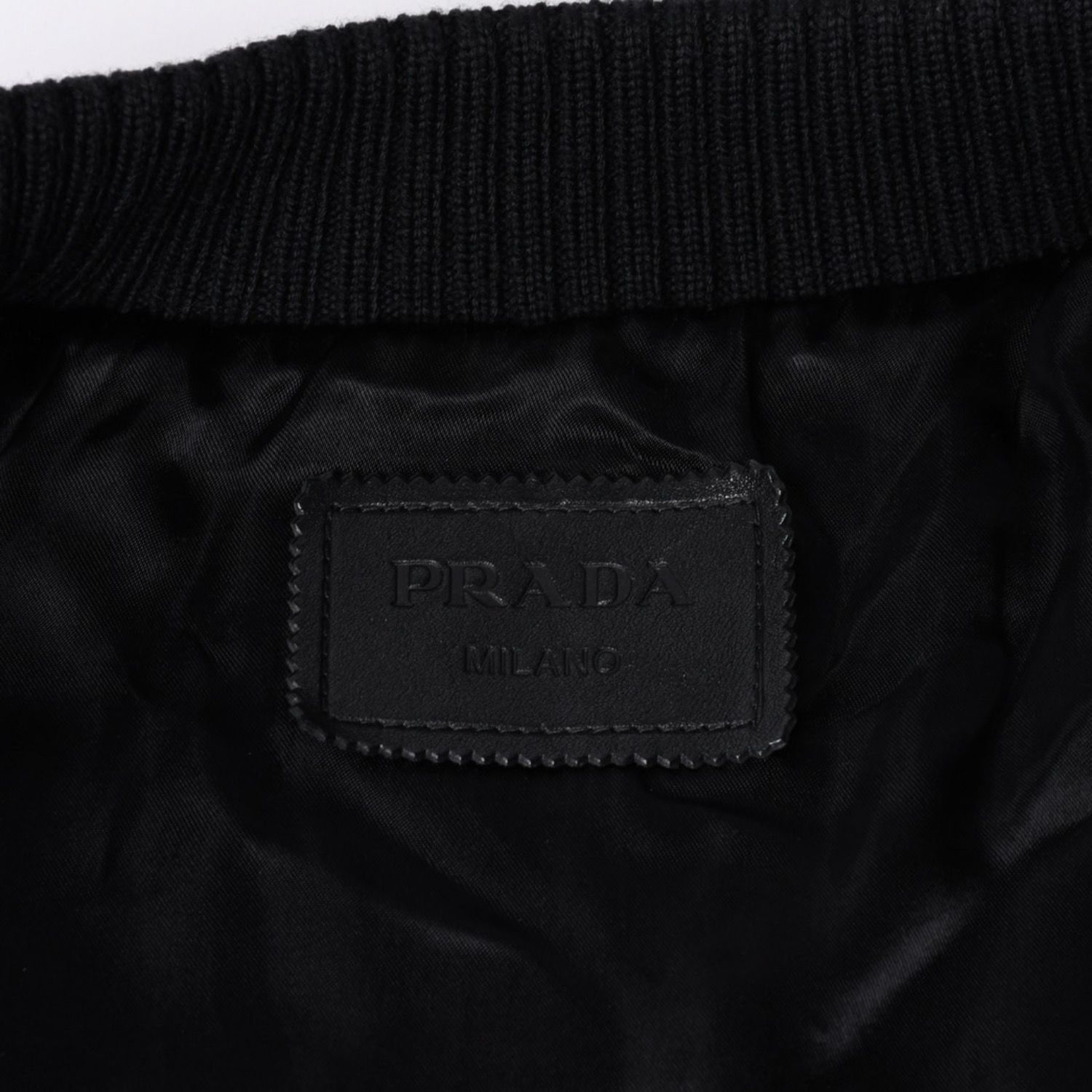 PRADA プラダ Black ブラック Leather Jacket レザージャケット Size50