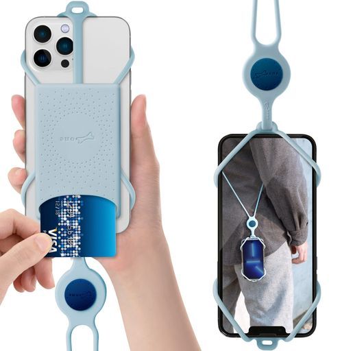 【Bone】スマホネックストラップスマホストラップすまほストラップ携帯ストラップ首掛け肩掛け斜め掛け三代目取付簡単紛失防止落下防止長さ調整可能カードケース付き定期入れICカード…