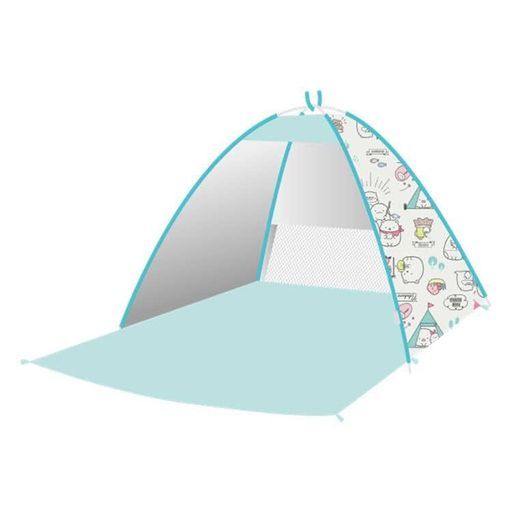 アサヒ興洋すみっコぐらしテントワンタッチ1~2人用メッシュ窓付きライトブルー収納袋付きペグ付きピクニックキャンプアウトドアポップアップテント