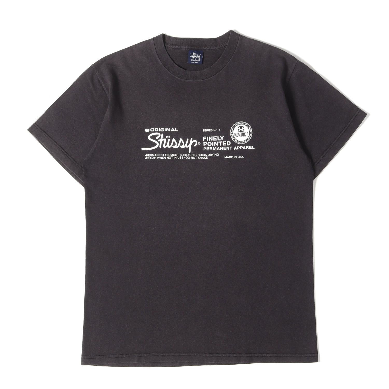 STUSSY ステューシー Tシャツ ブラック 黒 サイズ:M | 00s 紺タグ 