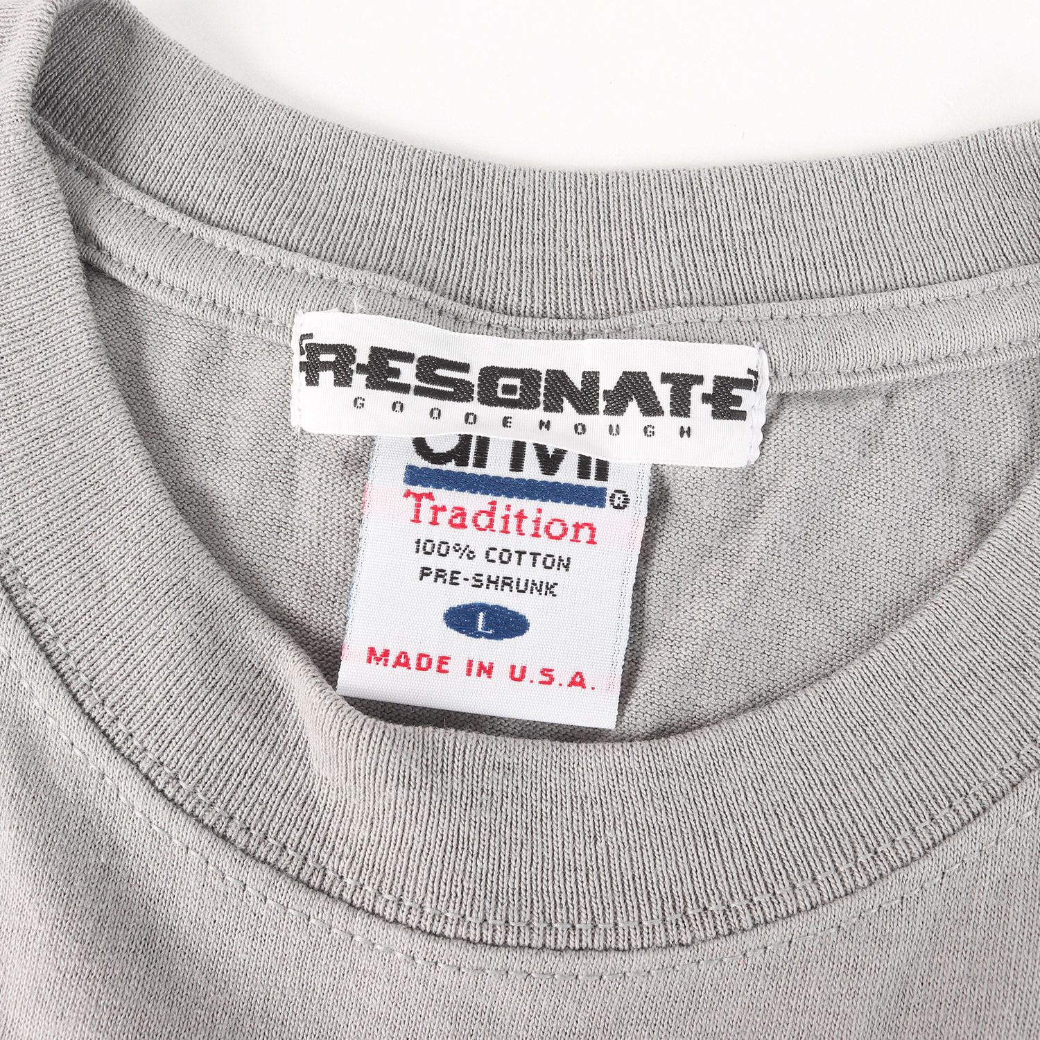 美品】RESONATE GOODENOUGH リゾネイト グッドイナフ Tシャツ グレー