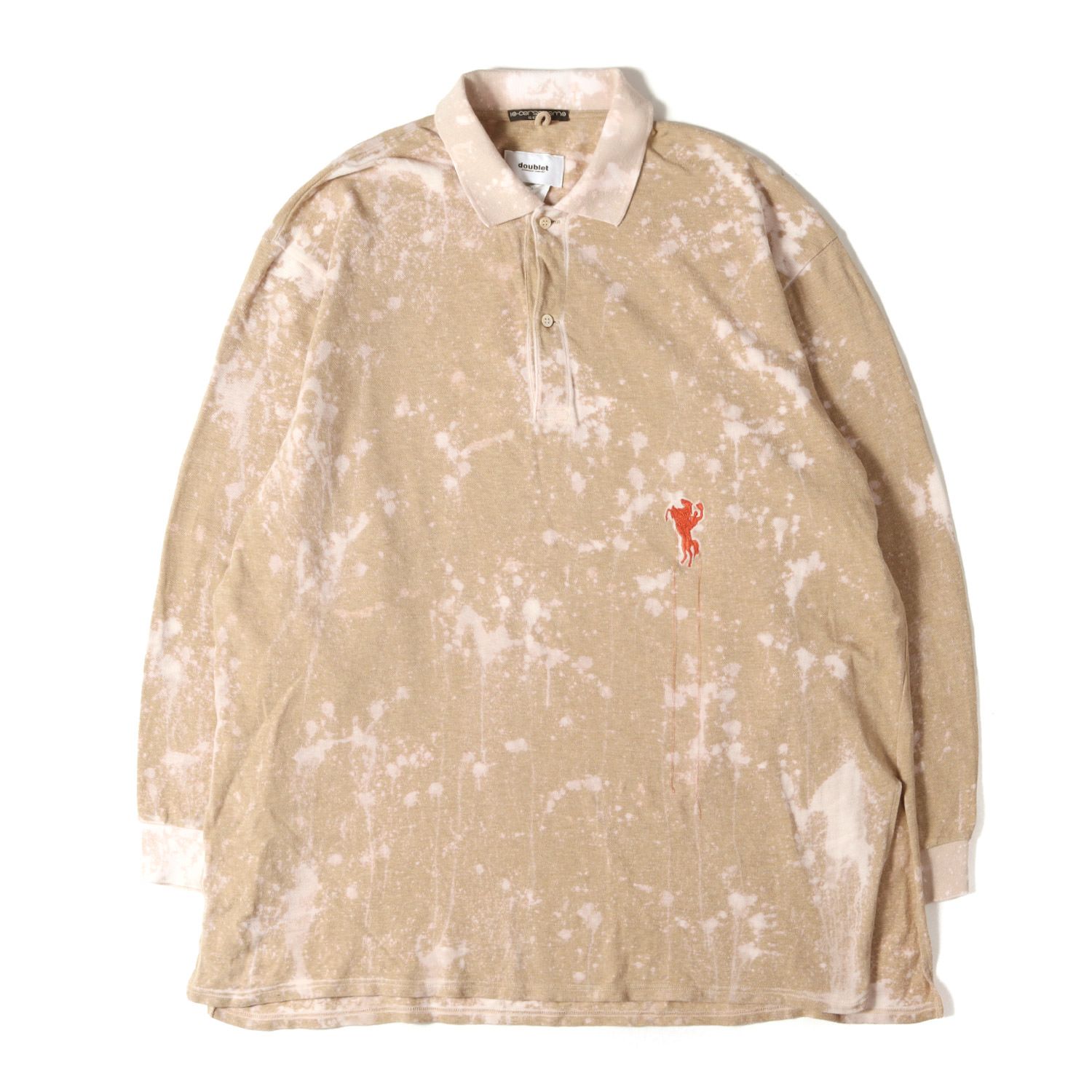 doublet ダブレット ポロシャツ ベージュ ピンク サイズ:ONE | 22SS 10 