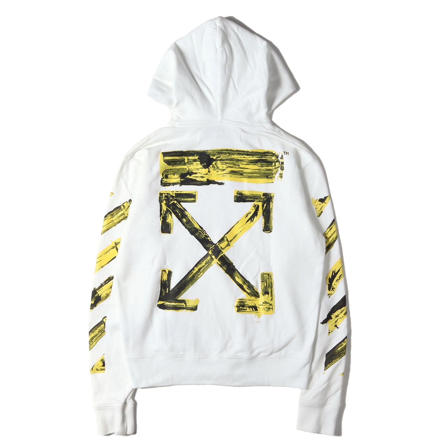 OFF-WHITE オフホワイト パーカー ホワイト 白 サイズ:S | ペンキ 