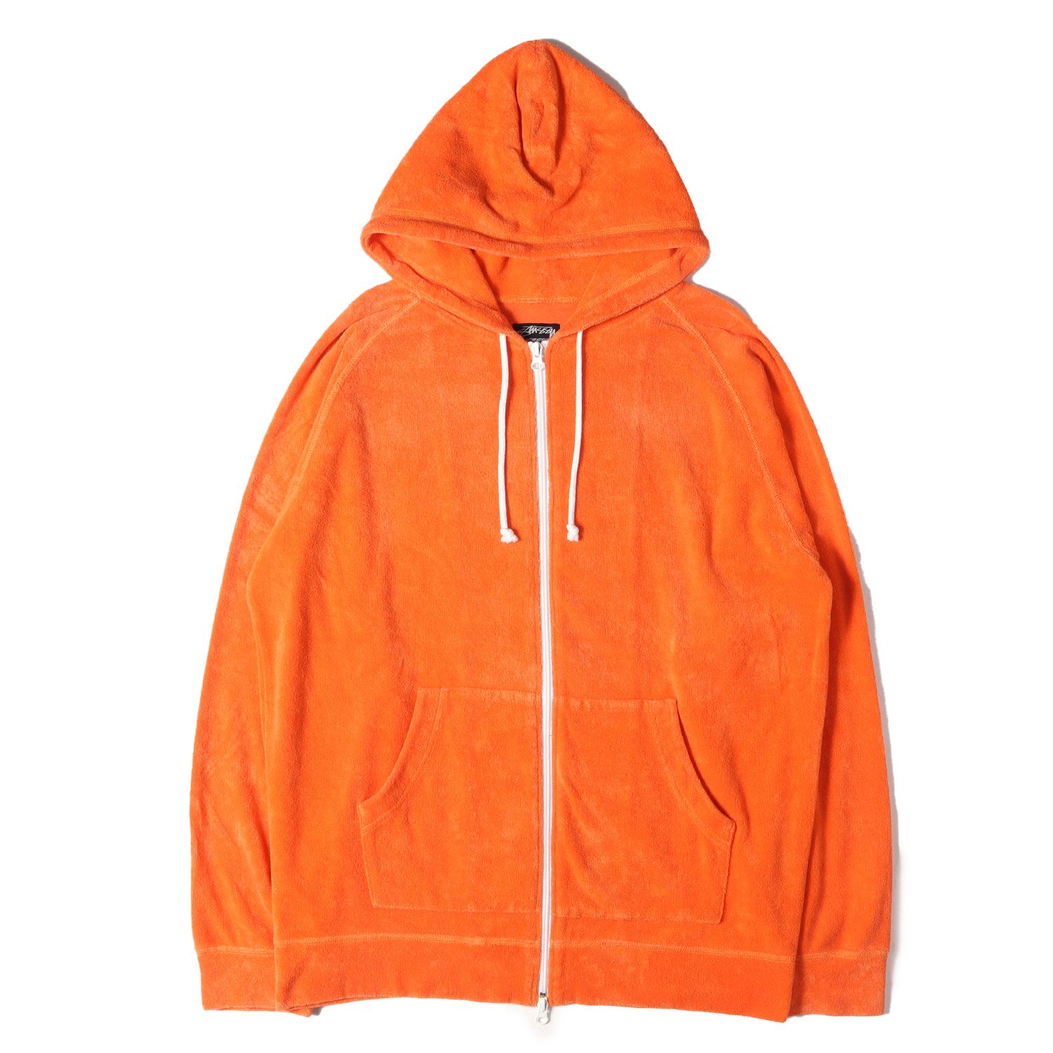 STUSSY ステューシー パーカー オレンジ サイズ:L | 00s パイル フルジップ パーカー | 00年代 アーカイブ | トップス フーディー【メンズ】【中古】 STUSSY ステューシー パーカー オレンジ サイズ:L | 00s パイル