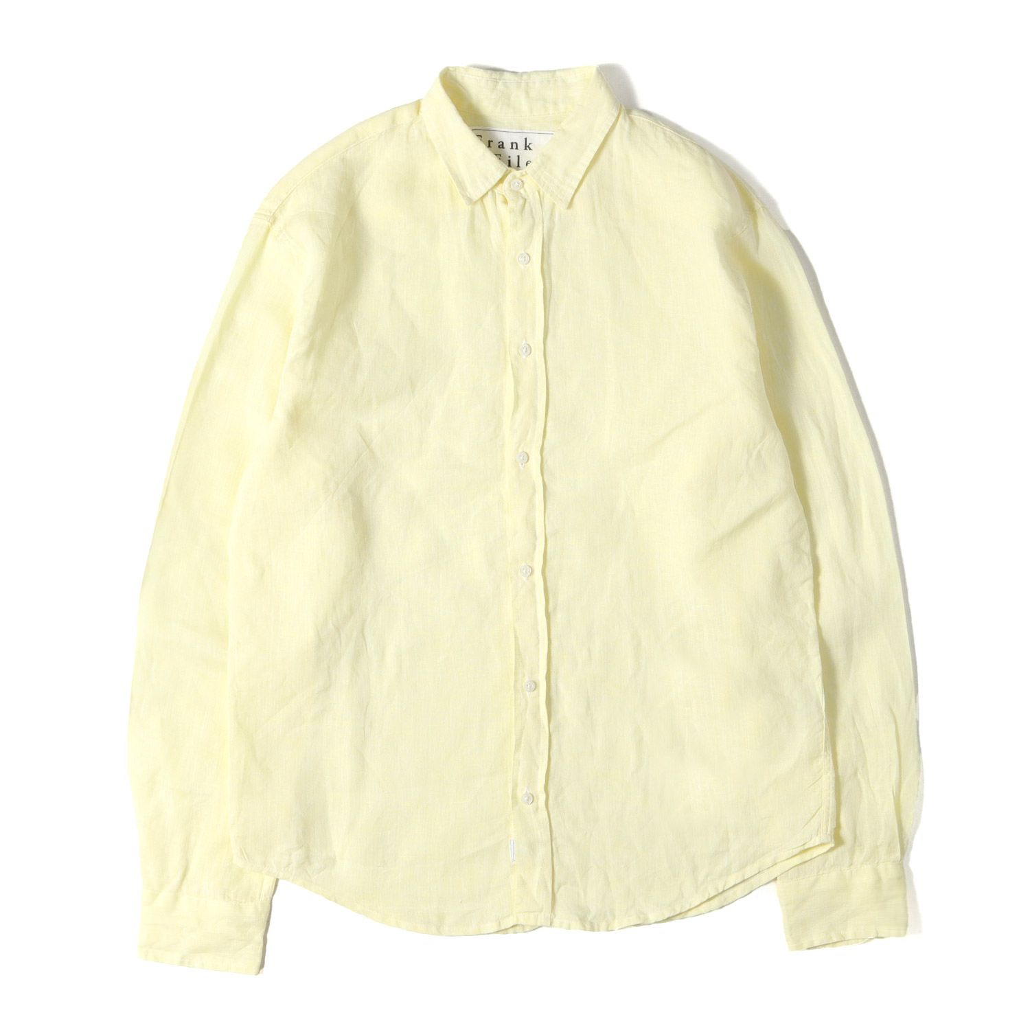 フランク&アイリーン Frank&Eileen シャツ 長袖 イエロー 黄 美品】Frank & Eileen フランクアンドアイリーン シャツ ペール