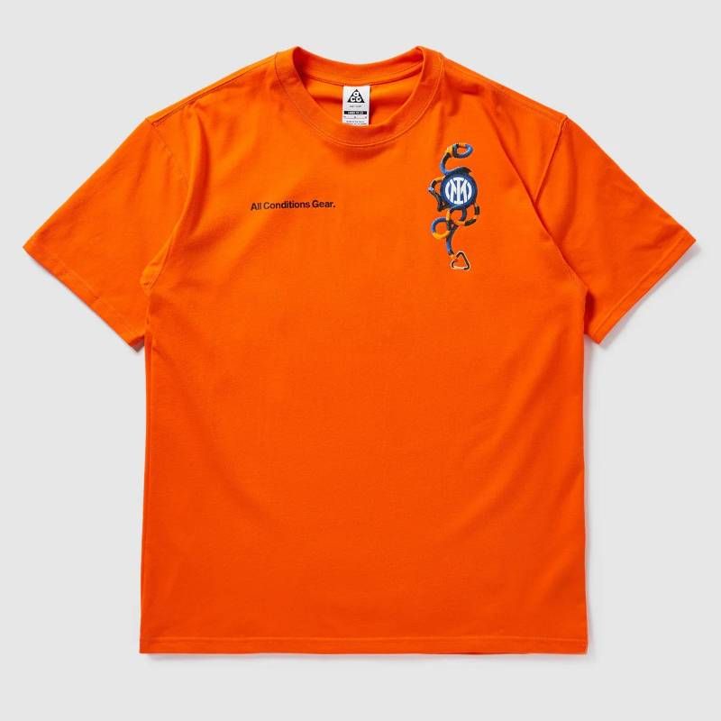 【送料無料・匿名配送】NIKE ナイキ インテル・ミラノ 2025/26 公式 Dri-FIT ACG Tシャツ 橙 新品 正規品