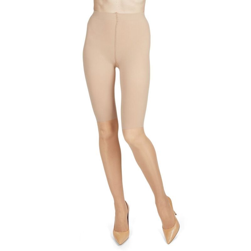 メモイ レディース アンダーウェア 靴下 ナイロン MeMoi Womens Half Half Light Support Leg Nylon Pantyhose Beige ベージュ