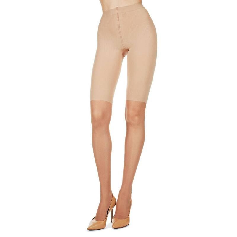 メモイ レディース アンダーウェア 靴下 ナイロン MeMoi Womens Half Half Light Support Leg Nylon Pantyhose Beige ベージュ
