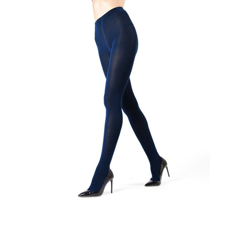 メモイ レディース アンダーウェア 靴下 セーター ニット MeMoi Queen Sizextra Wide Flat Knit Sweater Tights Navy ネイビー