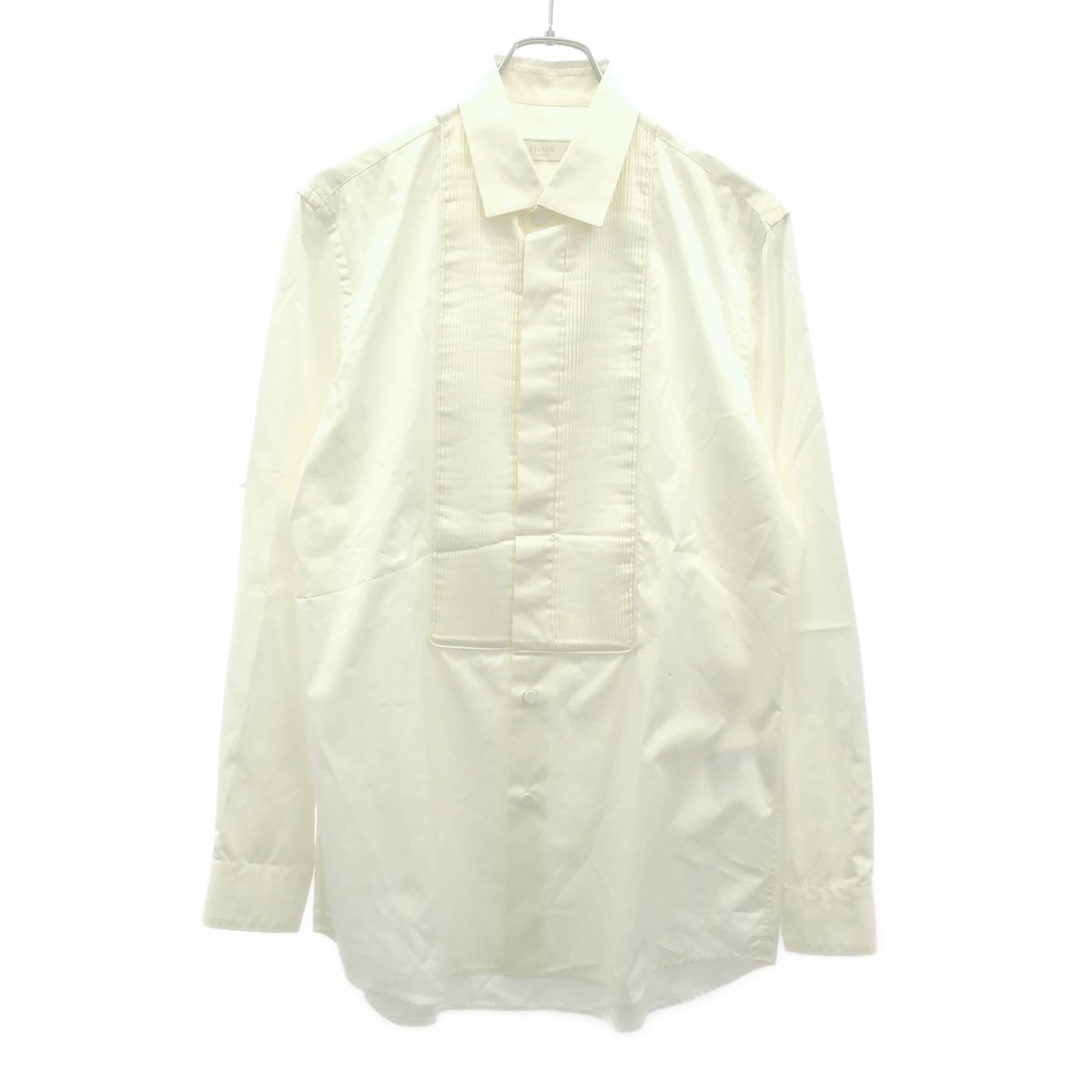 プラダ PRADA シャツ 衣料品 トップス コットン レディース ホワイト系 【中古】 PRADA（シャツ/ブラウス(長袖/七分)）のフリマアイテム一覧