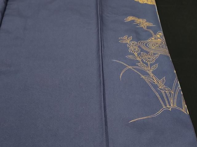 平和屋着物□訪問着 駒刺繍 流水鴛鴦枝花文 暈し染め 金彩 正絹 逸品