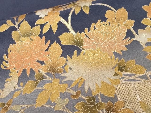 平和屋着物□訪問着 駒刺繍 流水鴛鴦枝花文 暈し染め 金彩 正絹 逸品