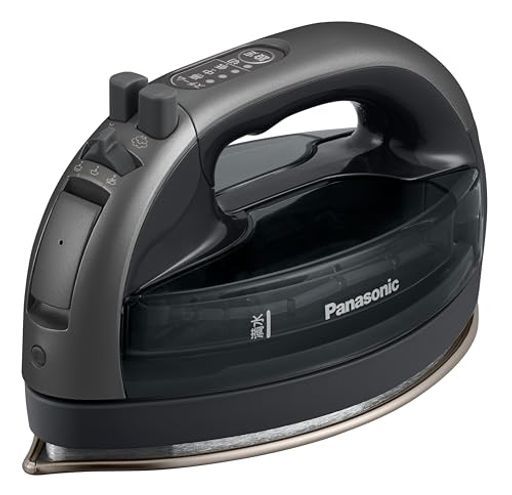 パナソニック(Panasonic)【2023最新型コードレス】パナソニックコードレススチームWヘッドアイロンステンレスxニッケルコート除菌カームブラックカルルNI-WL708-K