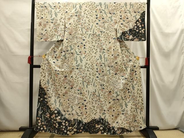 平和屋着物□訪問着 絞り 草花文 正絹 逸品 AABI3904sx - メルカリ