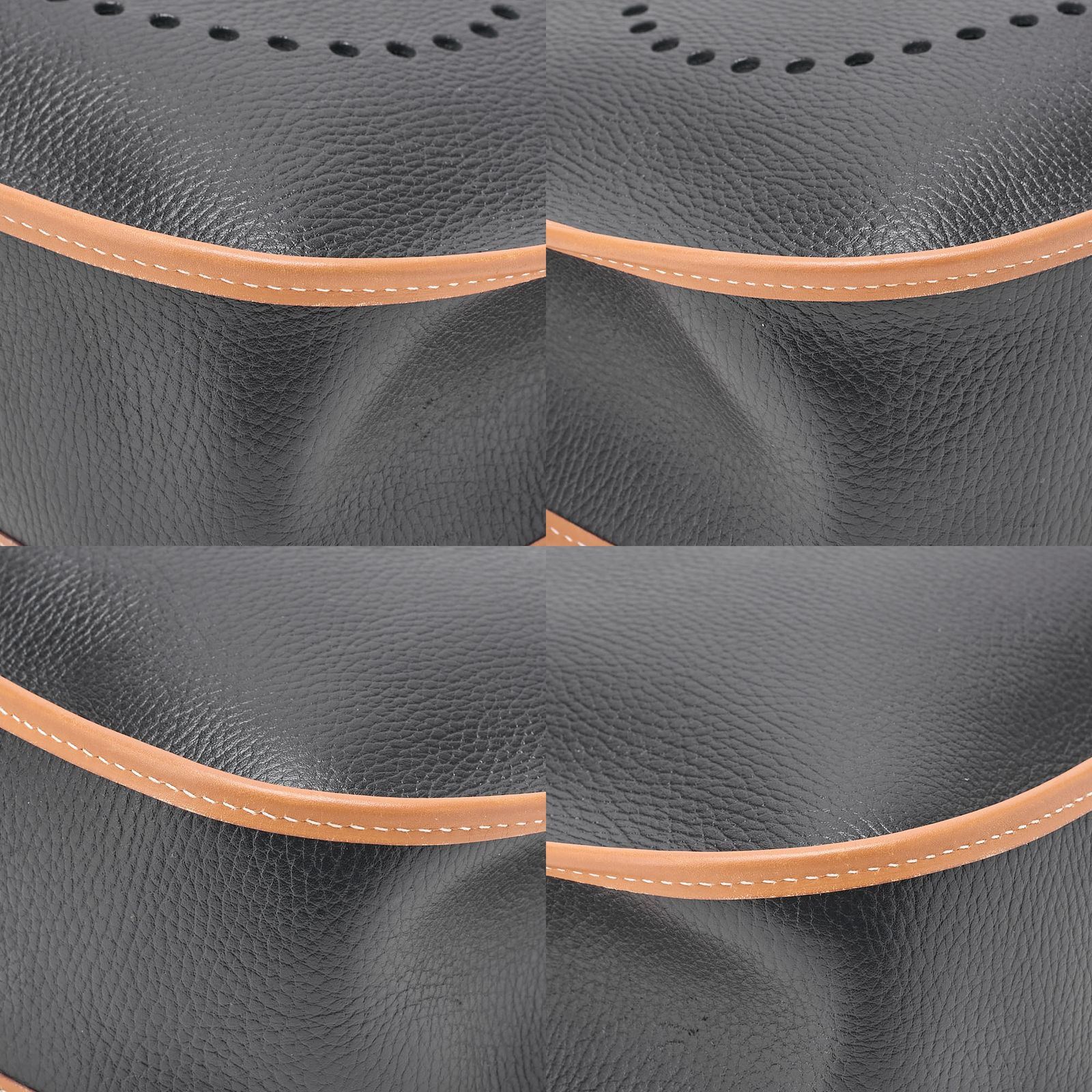 HERMES エルメス エブリン1GM アルデンヌ×レザー ショルダー 黒 