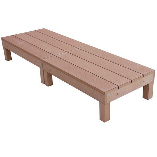 アイガーデン(igarden)アイウッドデッキ60系人工木製ナチュラル幅598x奥行900x高280mm2点セットi10368_2d60_n