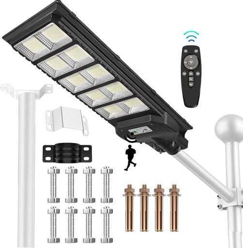 【2025耐久性新規アップグレード・55000ルーメン】LEDソーラー街灯屋外1000w外灯IP67防水センサーライト人感センサー光センサー防犯最適led街灯屋外照明夜間自動点灯6V/40000mAHポール/壁に取り…