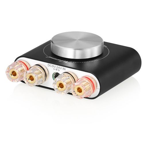 NobsoundQ10デジタルアンプ100Wx2:TPA3221チップ搭載Bluetooth5.0/光入力車載対応DC9-24V超小型77mm(電源アダプター付属)