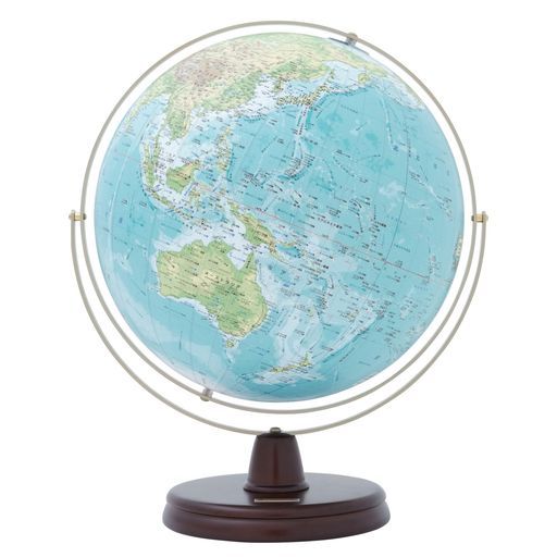 渡辺教具製作所地球儀衛星地形タイプWP地勢木台3300