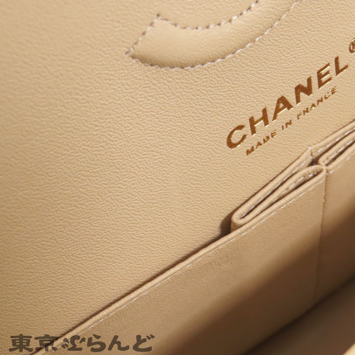 シャネル CHANEL クラシック ハンドバッグ ベージュ ゴールド金具 
