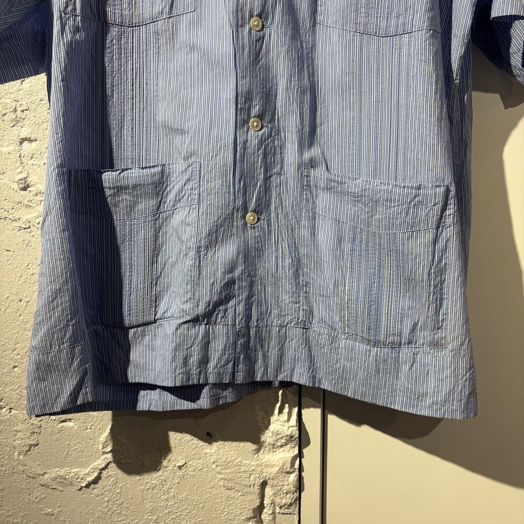 AURALEE オーラリー CUBA SHIRT 半袖シャツ A9SS02FS ブルー size:3