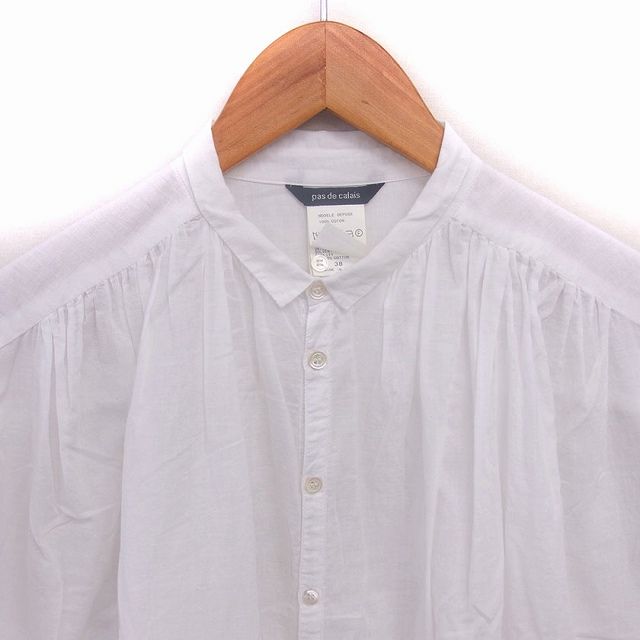 パドカレ pas de calais シャツ ブラウス ゆったり 綿 コットン 透け感