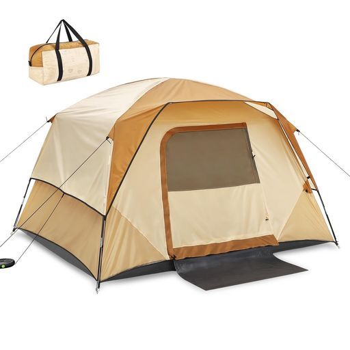 Eukerテント4人用ドームテント二重層設営簡単超軽量UVカットキャンプテント耐水圧1200mmコンパクト収納防風避難アウトドキャンプ登山