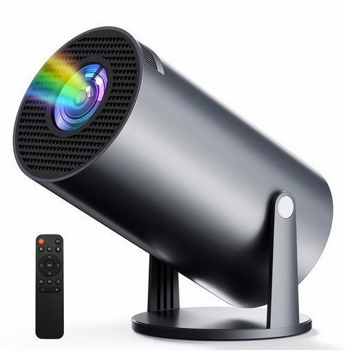 プロジェクター家庭用【最新進化AndroidTV搭載!・4K対応・270°回転】プロジェクター小型軽量天井投影Wi-Fi6接続Bluetooth5.4リアル1080P高輝度内蔵HiFiスピーカー自動台形補正短距離投影