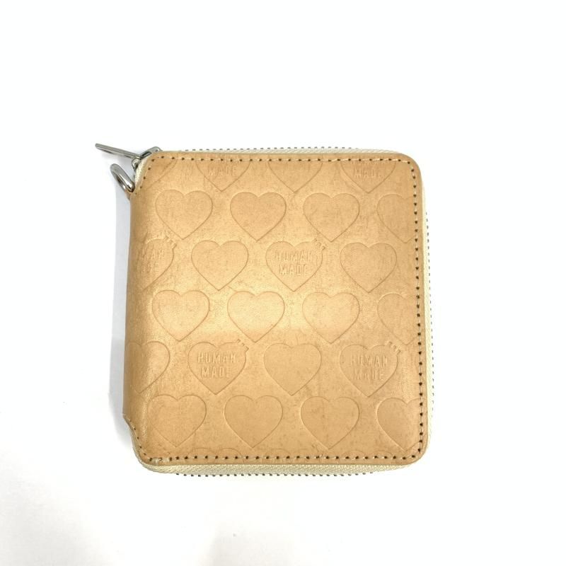 HUMAN MADE 二つ折り財布 ベージュ ハートロゴ 中古】Human made Human made 二つ折り財布 ベージュ ヒューマンメイド