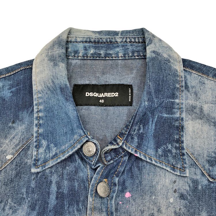 Dsquared2 ディースクエアード ダメージペイント デニムシャツ