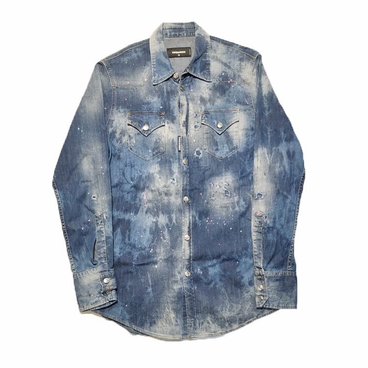 Dsquared2 ディースクエアード ダメージペイント デニムシャツ