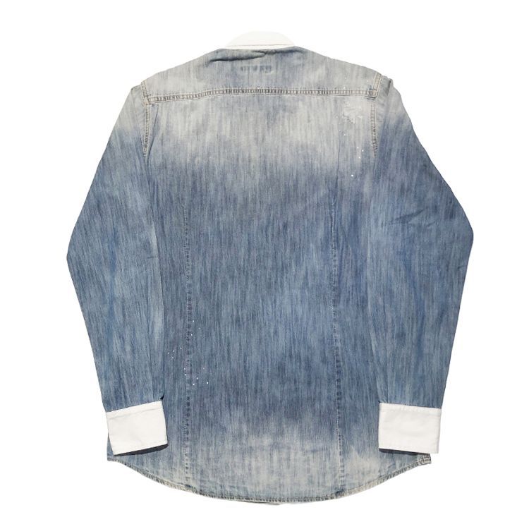 Dsquared2 ディースクエアード チェック × デニムシャツ S74DL0495