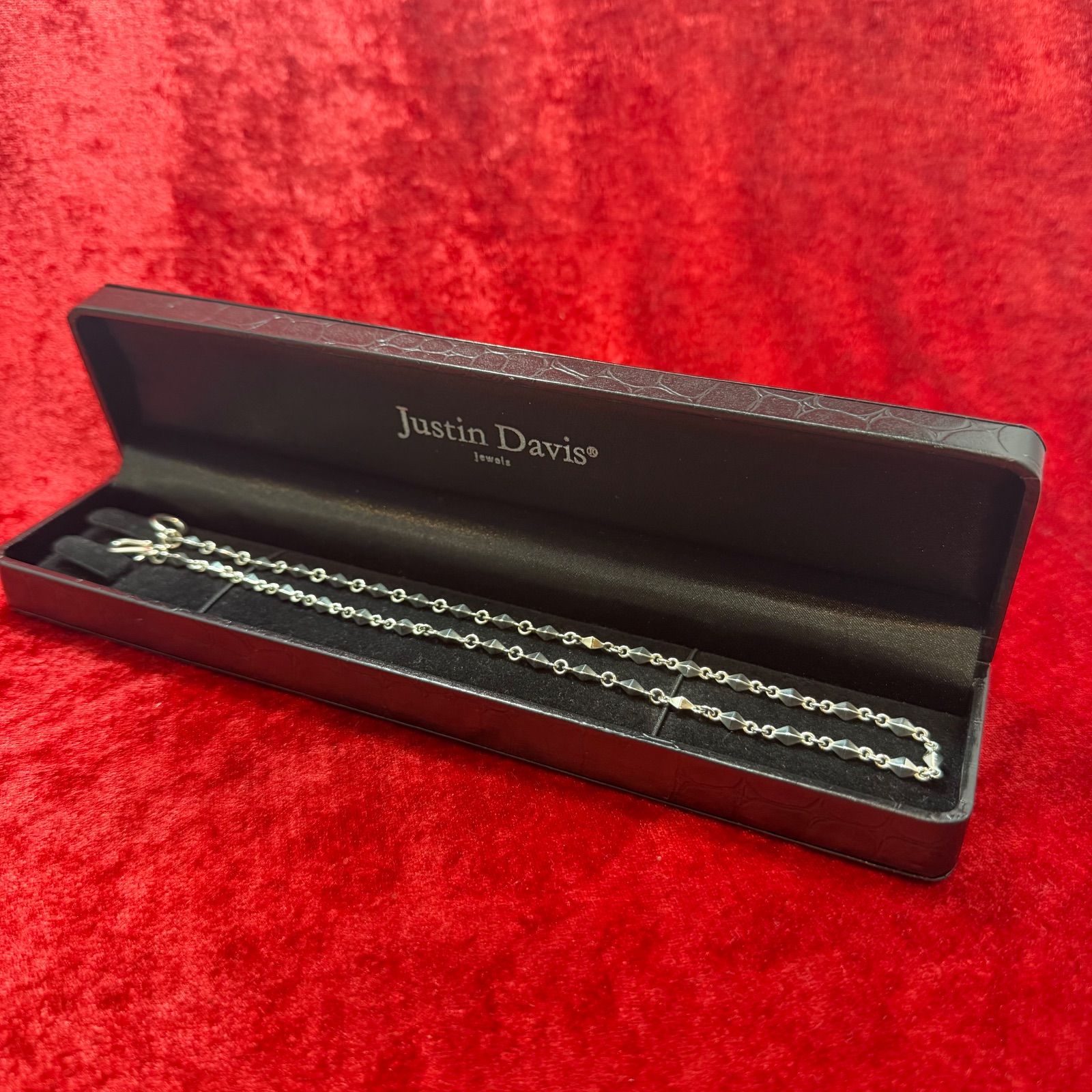 美品ネックレス CURIO 40cmx13.5g ジャスティンデイビス/Justin Davis 