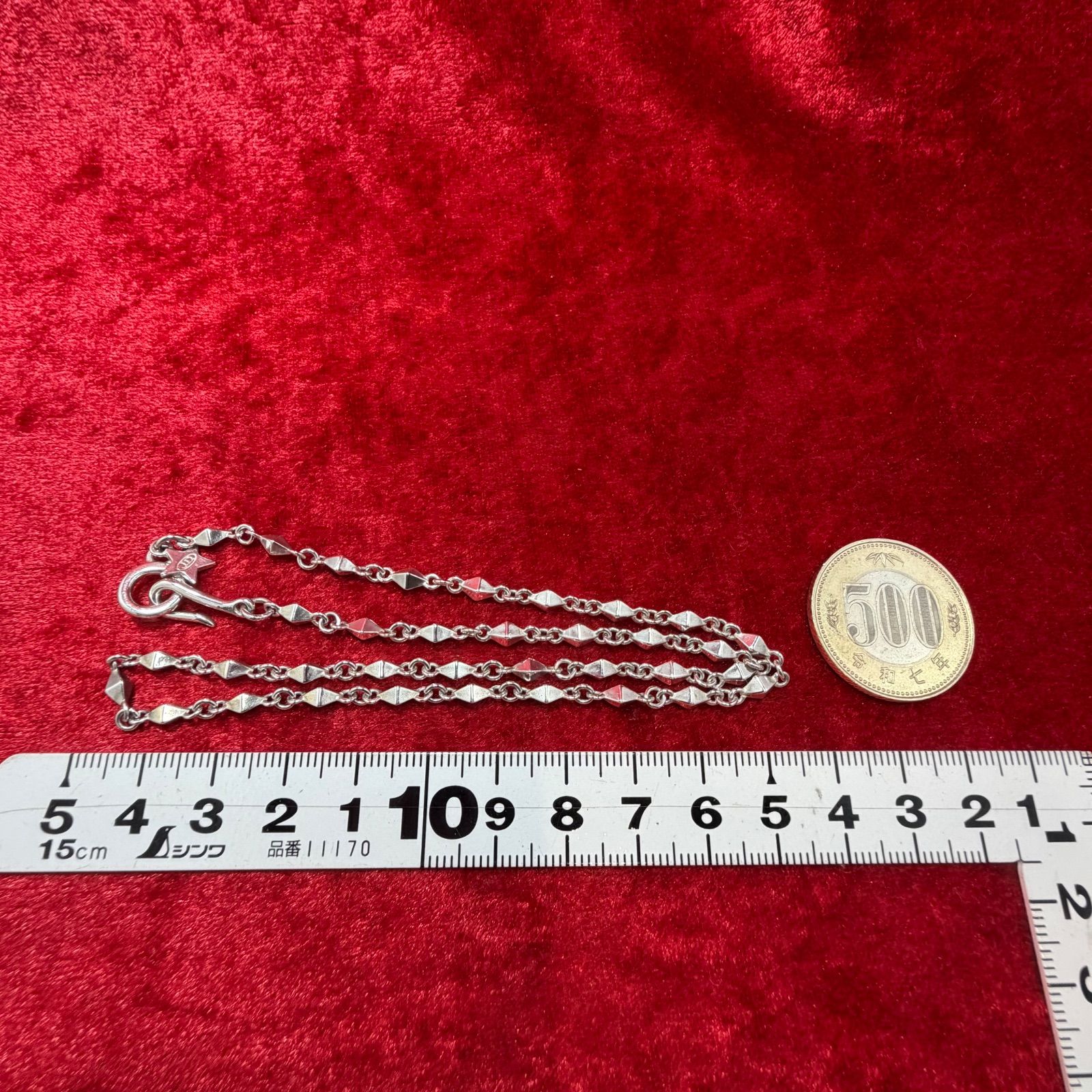 美品ネックレス CURIO 40cmx13.5g ジャスティンデイビス/Justin Davis 