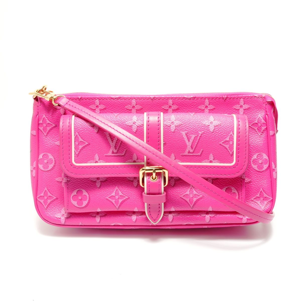 ヴィトン LV 2006年製 モノグラム ペルフォ ポシェット アクセソワール ショルダーバッグ【中古】 LOUIS VUITTON - ヴィトン LV 2006年製 モノグラム ペルフォ