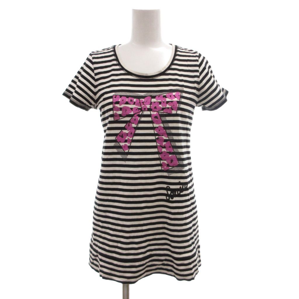 【新品未使用タグ付き】SONIA RYKIEL 可愛いハート リボンのTシャツ 新品未使用タグ付き】SONIA RYKIEL 可愛いハート リボンのTシャツ