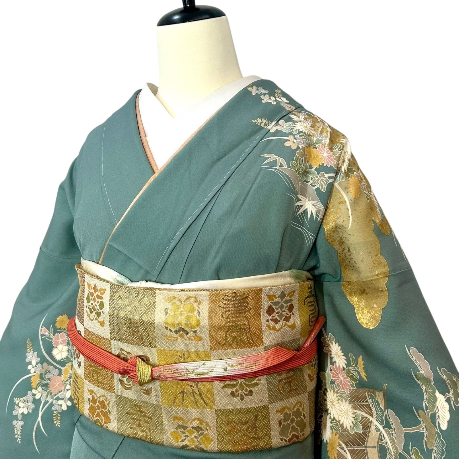 訪問着5点フルセット 袋帯 着物 正絹 - メルカリ