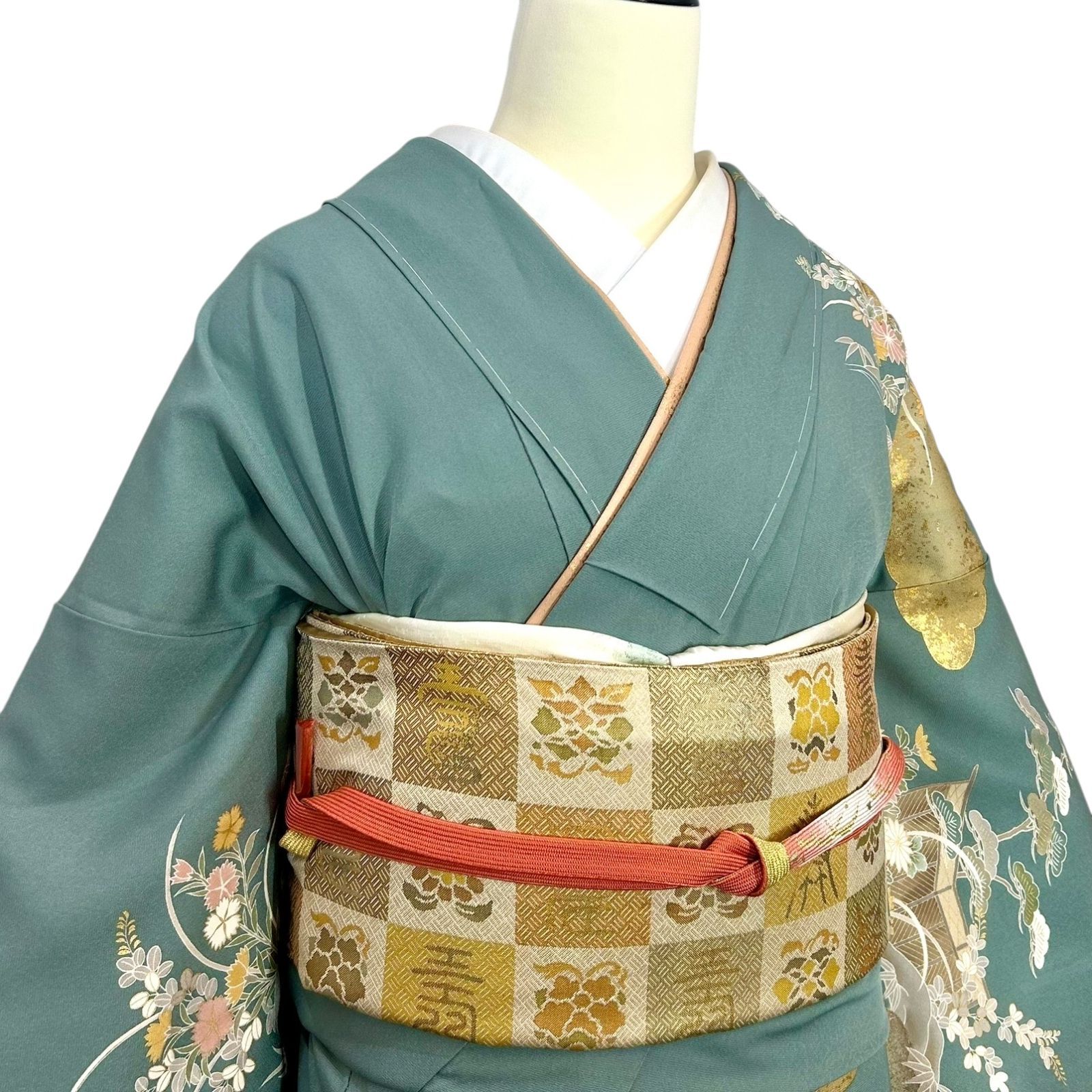 訪問着5点フルセット 袋帯 着物 正絹 - メルカリ
