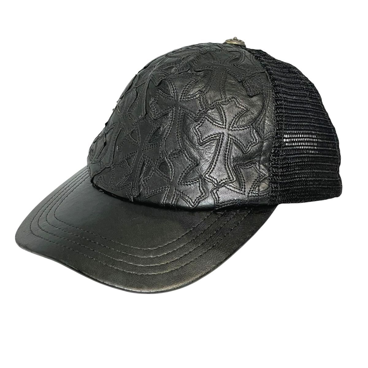 中古】 CHROME HEARTS クロムハーツ トラッカーキャップ レザー