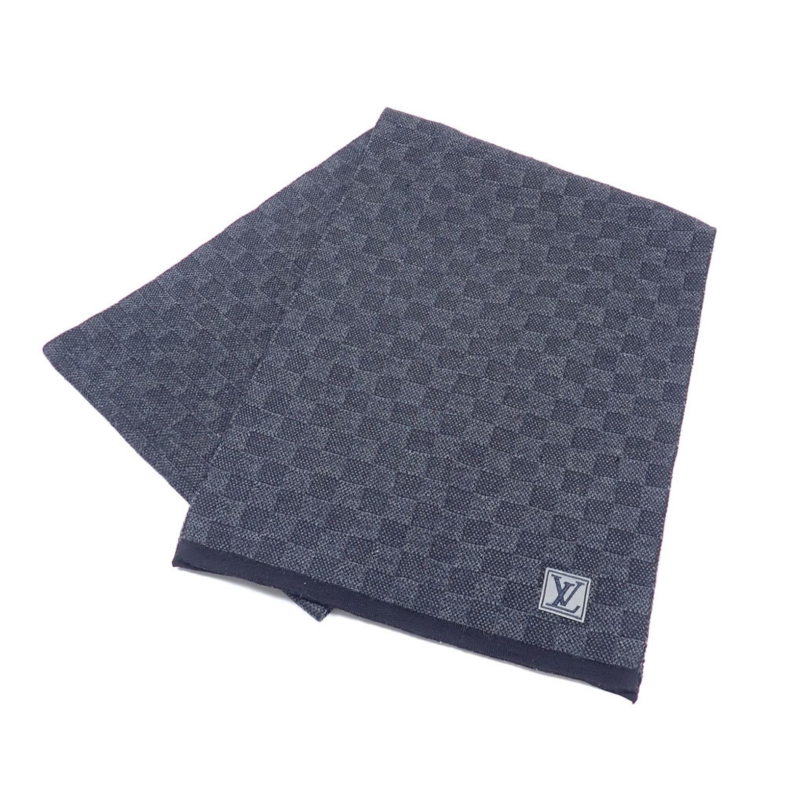 ルイ・ヴィトン(Louis Vuitton) ルイ・ヴィトン マフラー エシャルプ プティ ダミエ メンズ ブラック 黒 ウール M70028