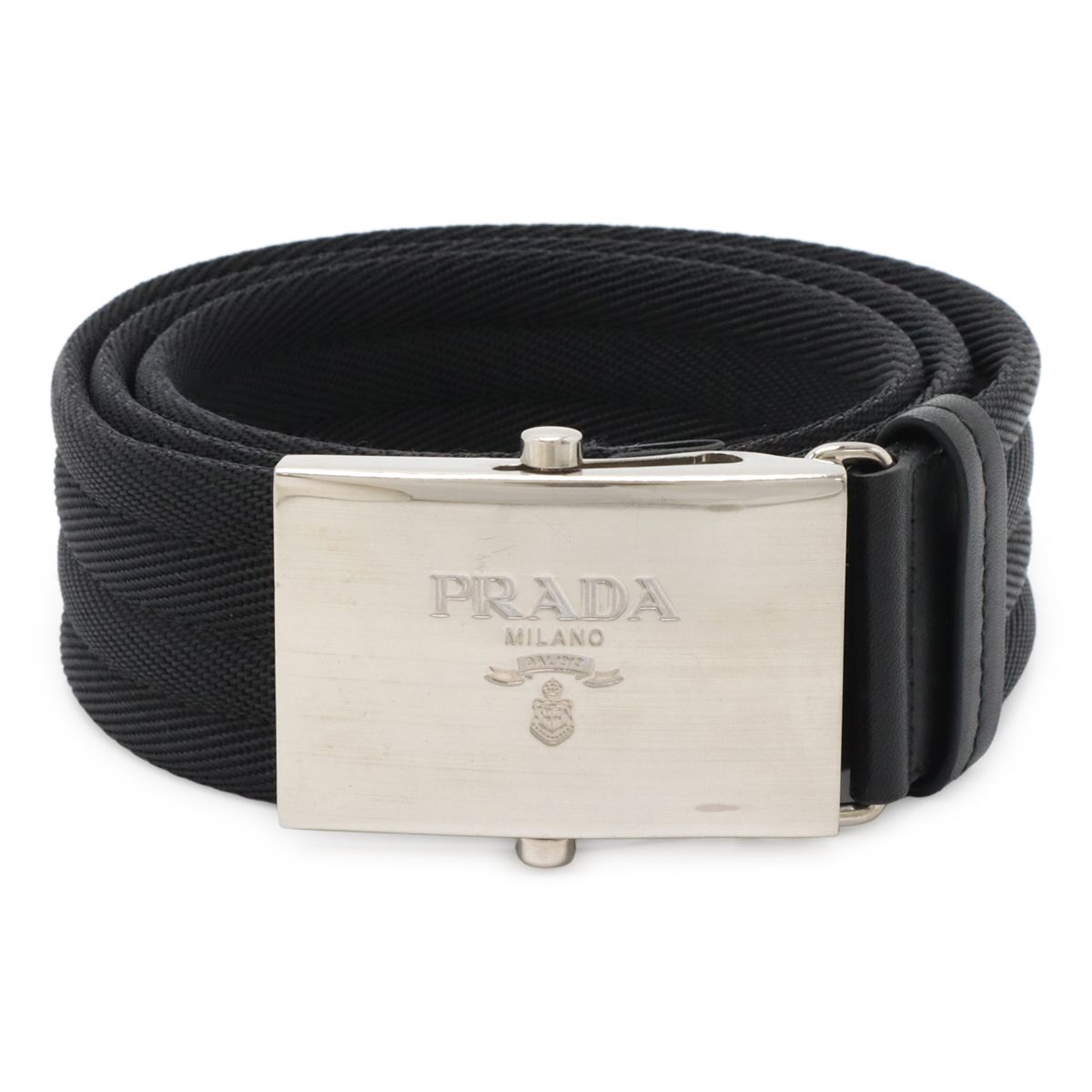 PRADA プラダ ロゴ ベルト ガチャベルト ローラーバックル ナイロン