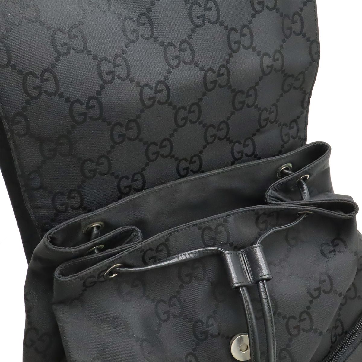 GUCCI グッチ GGナイロン リュックサック バックパック レザー 