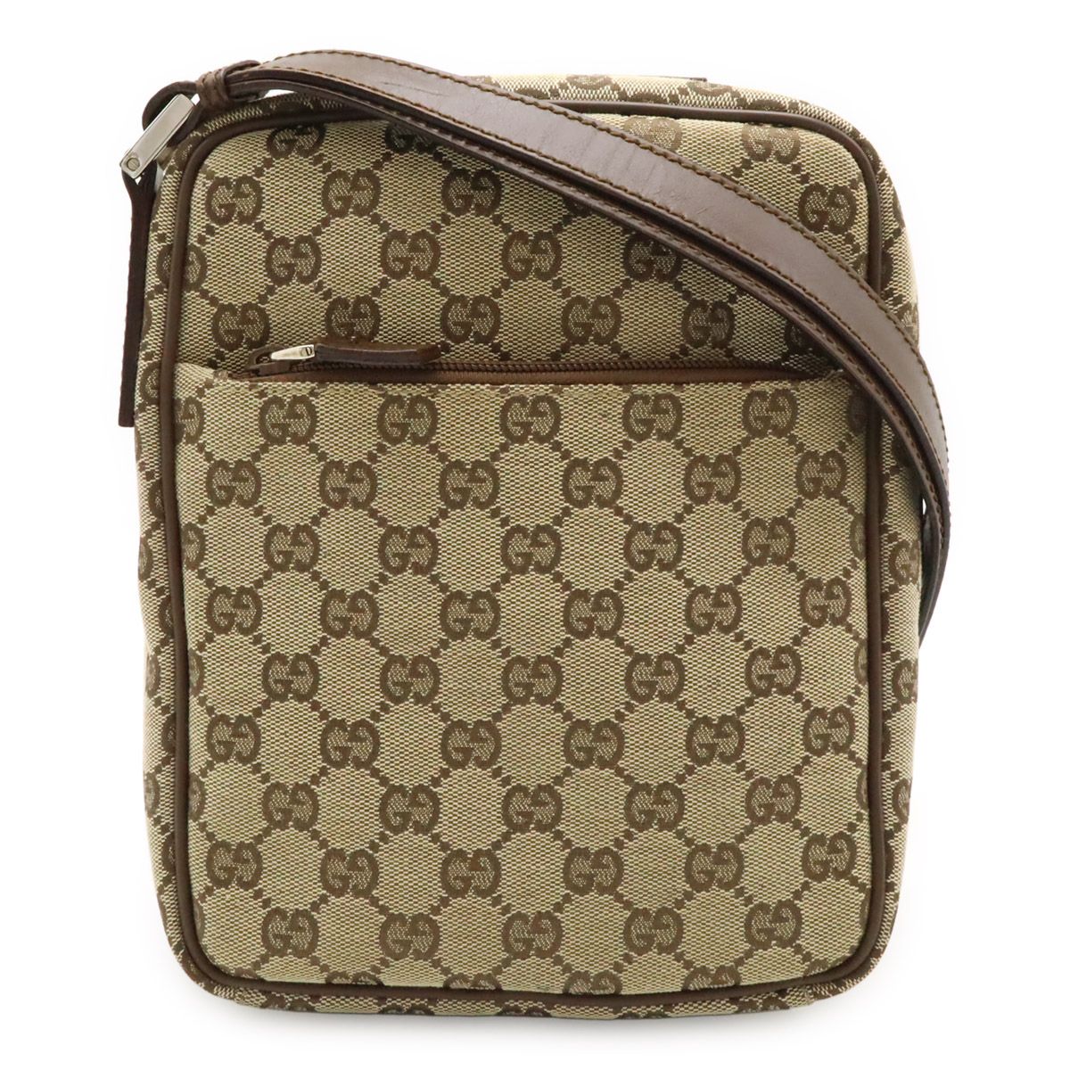 GUCCI グッチ GGキャンバス 27639 ショルダーバッグ クロスボディ サコッシュ ポシェット レザー 本革 ブラウン 茶 レディース メンズ ユニセックス 斜め掛け 肩掛け GUCCI グッチ GGキャンバス 27639 ショルダーバッグ クロスボディ