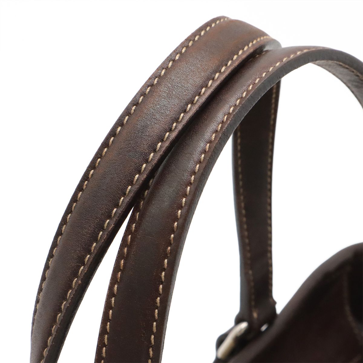 PRADA プラダ ロゴジャガード ハンドバッグ 2WAY ショルダーバッグ キャンバス レザー カーキベージュ ダークブラウン ゴールド金具 BN1159 PRADA - PRADA プラダ ロゴジャガード ハンドバッグ 2WAY ショルダー