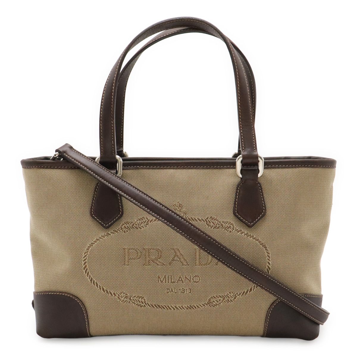 PRADA プラダ ロゴジャガード ハンドバッグ 2WAY ショルダーバッグ