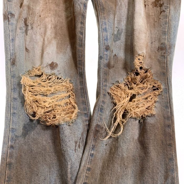 MLVINCE メルヴィンス 23AW DISTRESSED FLARE JEANS ダメージ加工